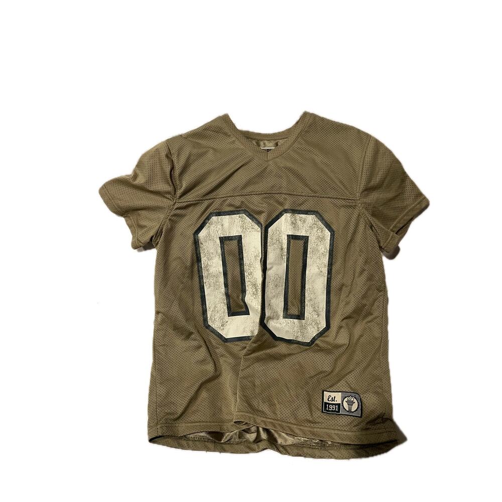 Brooklyn Cloth Olive Green Football Jersey Num 00 Mens Med